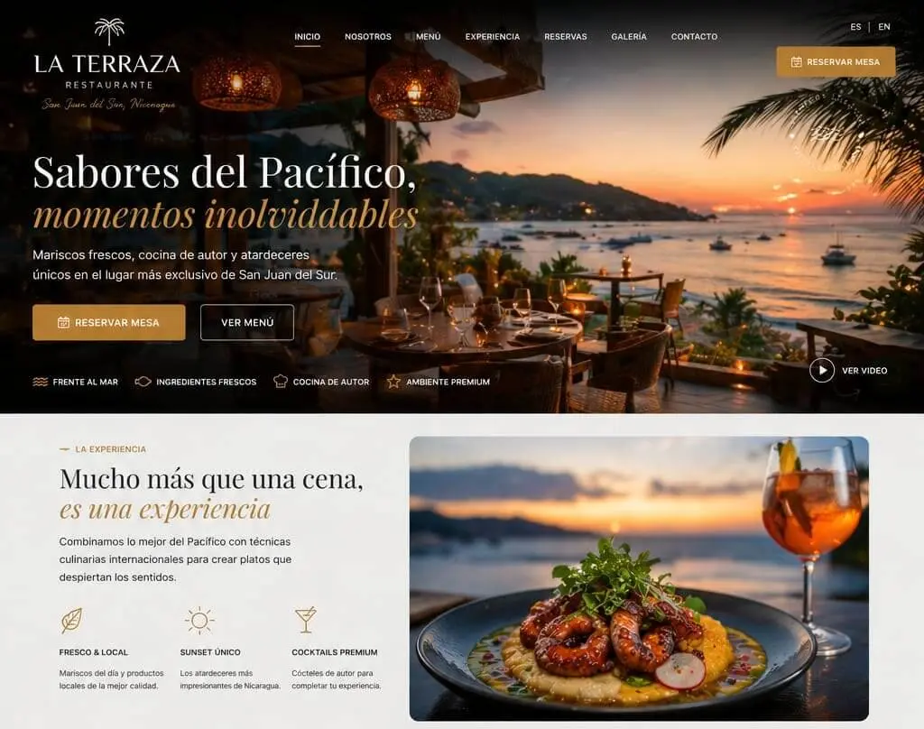 Landing page restaurante